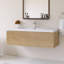 Ensemble de meuble-lavabo mural simple 48 po avec surface blanche brillante-20412994