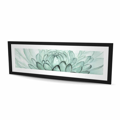 Fleur turquoise - imprimé floral mat pour la décoration intérieure
