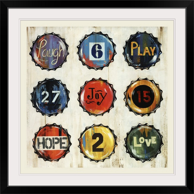 Bouchon De Bouteille Par Sydney Edmunds Impression De Peinture, 38" H x 38" lx 1" p, Noir encadré