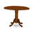 3 Piece Dining Set Contains a Round Dining Room Table with Dropleaf and 2 Linen Fabric Upholstered Kitchen Chairs, 42x42 Inch, Saddle Brown-812407696-905072166