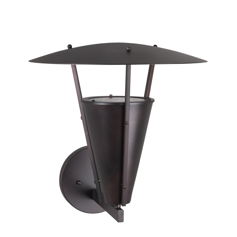 Lanterne murale d’extérieur Burdine, Bronze antique, H 11 po x l 9,25 po x P 9,6 po
