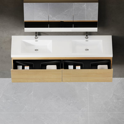 Floating Vanity With Sink Combo, Wall-Mounted Cabinet With Soft-Close Drawer