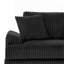 Canapé modulaire surdimensionné de 129 po en forme de U Canapé-lit moderne recouvert de velours côtelé doux avec une chaise longue pour le salon, noir-1795124048