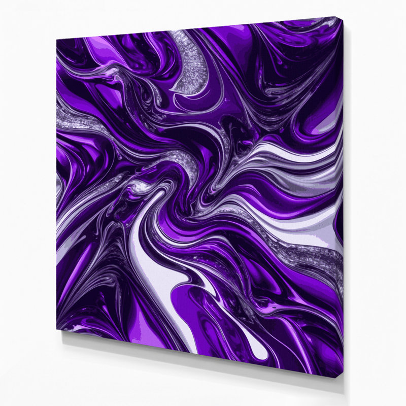 Abstrait art fluide sur toile 57, H 12 po x l 12 po