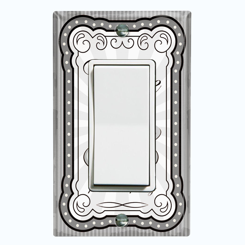 Coffee Cup Gray Frame Premium Quality 1 - Gang Rocker Standard Wall Plate
