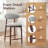 Vannie Upholstered Counter Stool with Solid Wood Frame-1229606496