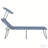 Portable Folding Chaise Lounge Chair, 73.5x22.75x14.25in Blue White, Detachable Awning, 4-Level Backrest, 264lbs Capacity-1423793646