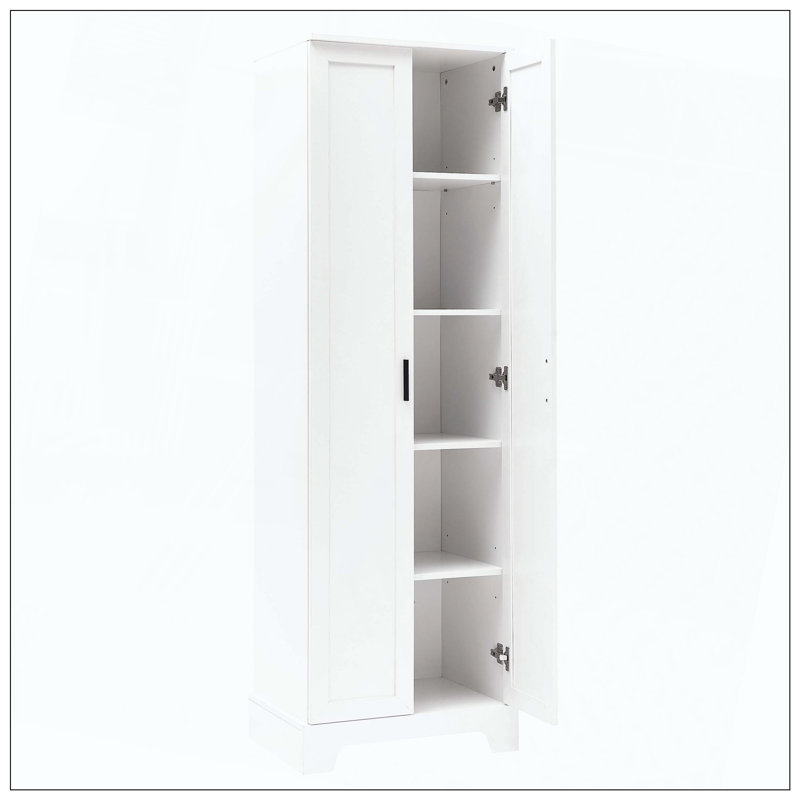 Armoire de rangement à deux portes, H 70 po x l 16,9 po x P 22,1 po, Blanc