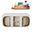 67" Streamline Soaking Glossy White Freestanding Tub and Tray With Internal Drain-101412813