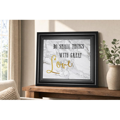 Art mural Marble Love - 22 po x 26 po - cadre noir