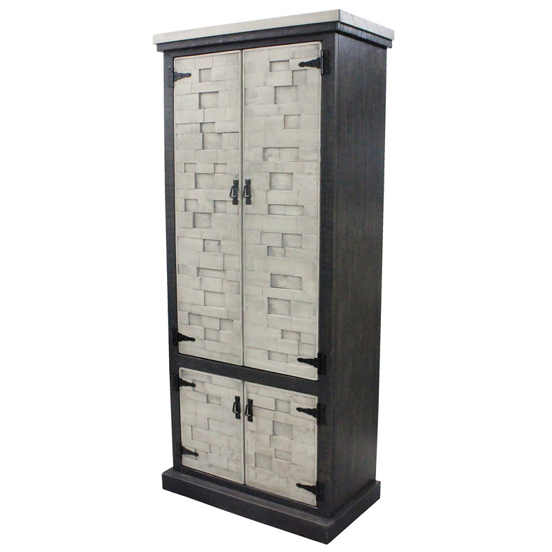 Garde-manger 74,5 po, Dela Verria rustique / noir antique rustique