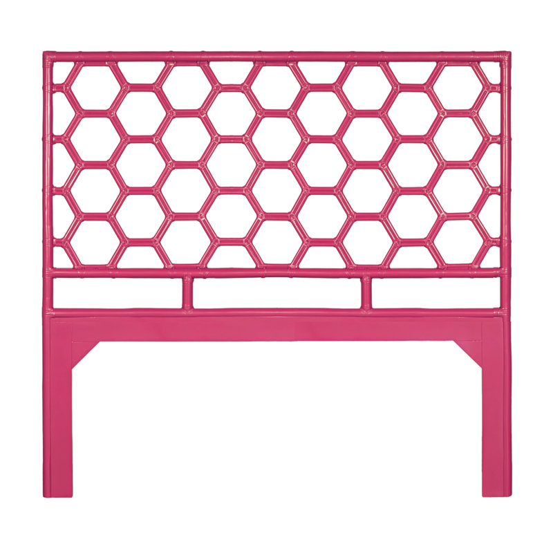 Honeycomb Open-Frame Headboard, Hot Pink, Queen