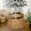 Anneau d'arbre de Noël en jacinthe 24 po tissé à la main naturel