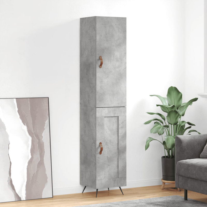 Kruetzen 34.5cm Wide Highboard, Concrete Grey