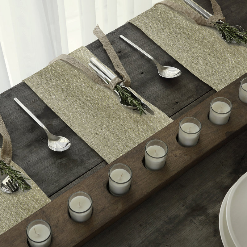 La Classica 4 Piece Linen Napkin Set, White