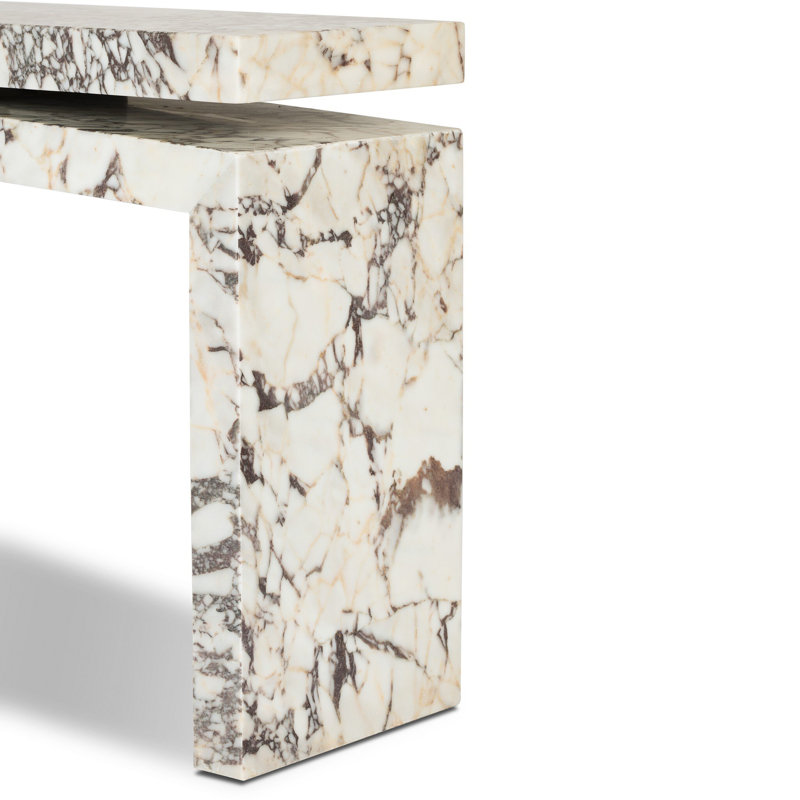 Henn 78.75 in. Marble Console Table