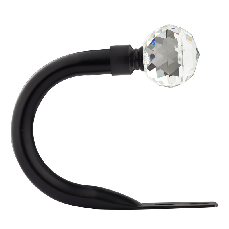 Crystal 20cm Curtain Holdback, Matt Black
