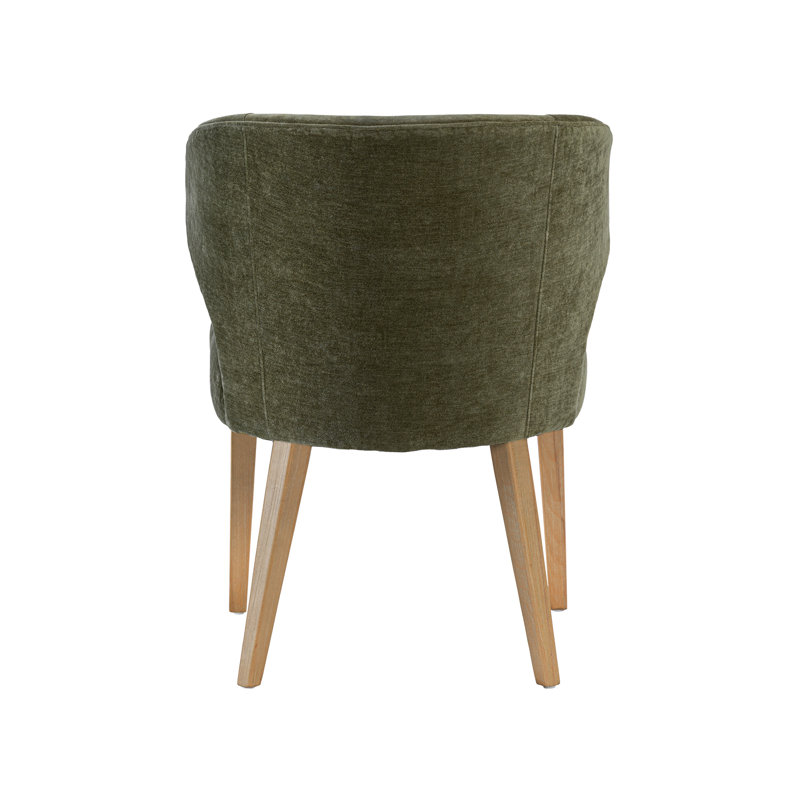 Niles Upholstered Dining Chair, Brown, Green