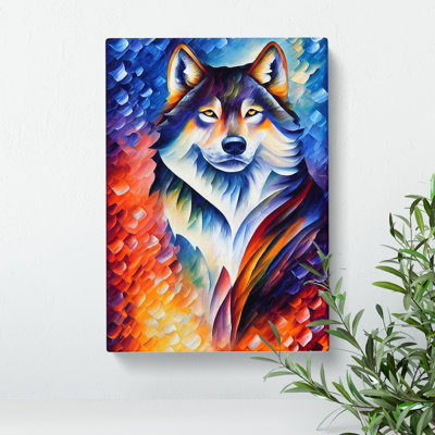 Wolf Portrait No.5 - Wrapped Canvas Print