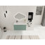Meuble-lavabo flottant 36 po avec lavabo en résine en forme de goutte, armoire latérale et portes à fermeture en douceur, 00212WHK-05836GGE
