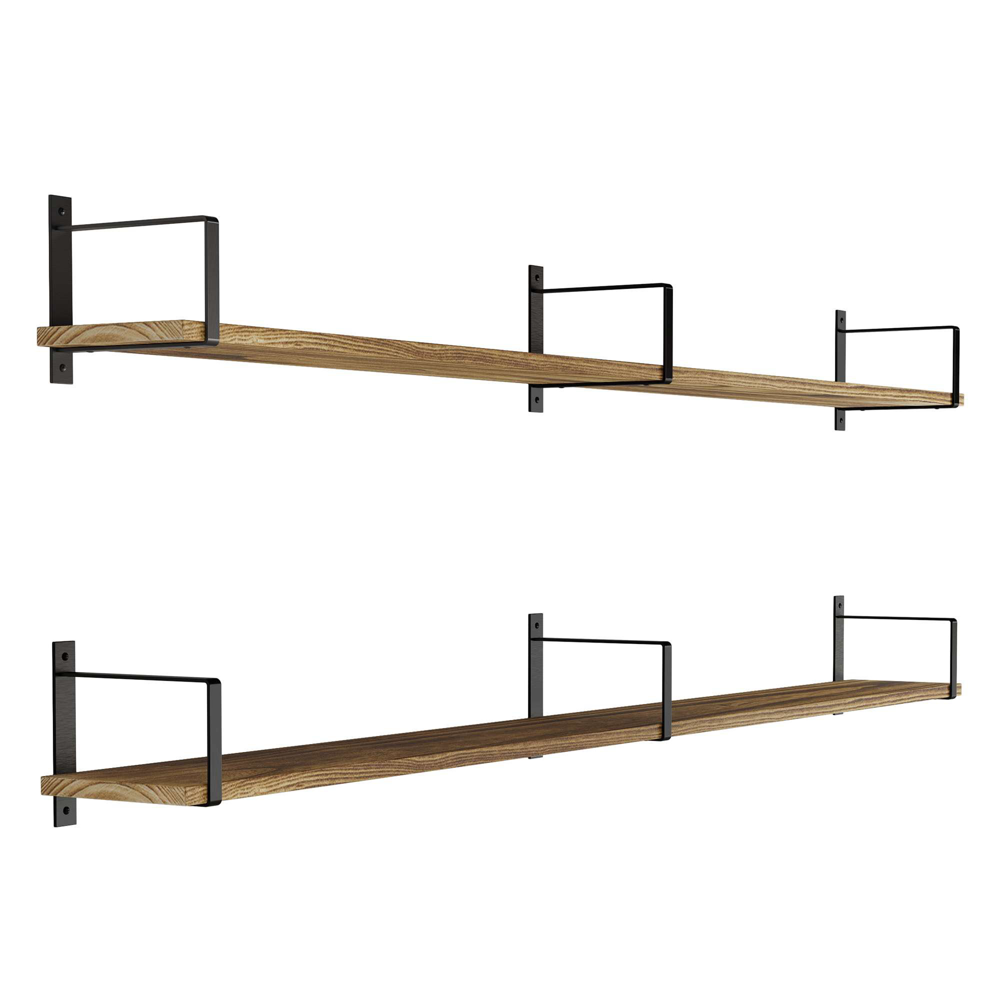 17 Stories Nocatee 60"x6" Rustic Floating Shelves
