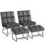 Ensemble de 2 chaises d'appoint avec repose-pieds Varrian, pieds modernes en velours et canapé club-1413527666