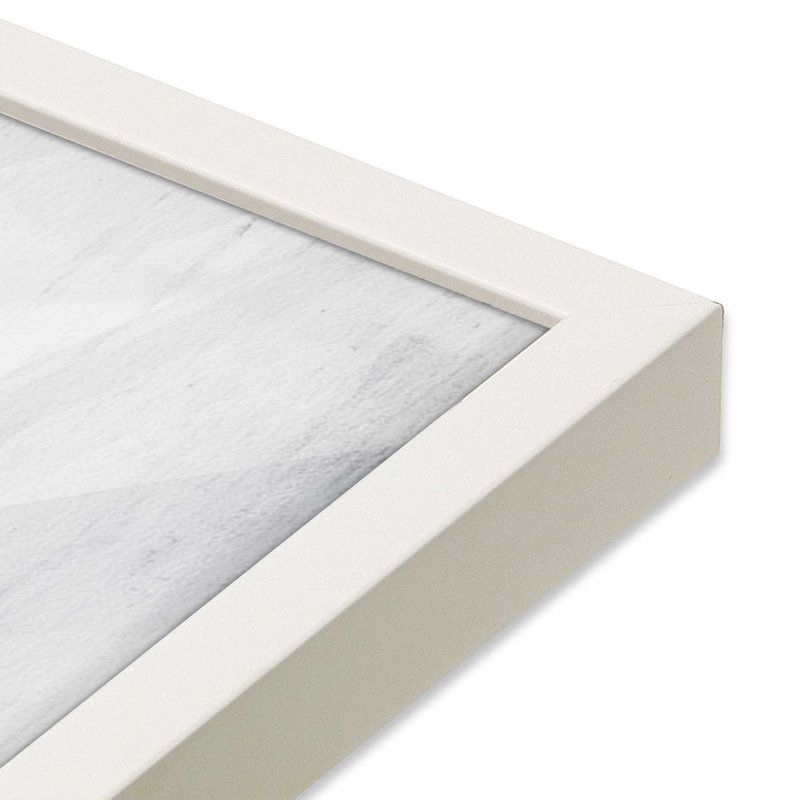 Ensemble de 2 impressions blanches silencieuses dans un cadre brossé, x 16 po, Blanc opaque, 12" H x 30" W