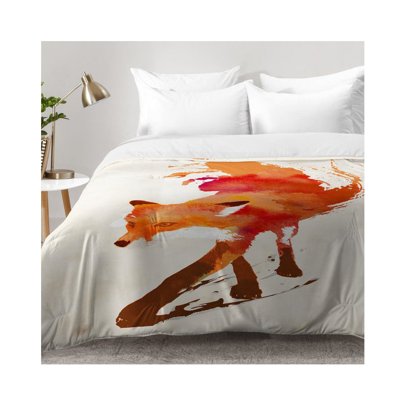 Ensemble d'édredon Vulpes, Édredon pour lit simple TG + 1 taie décorative