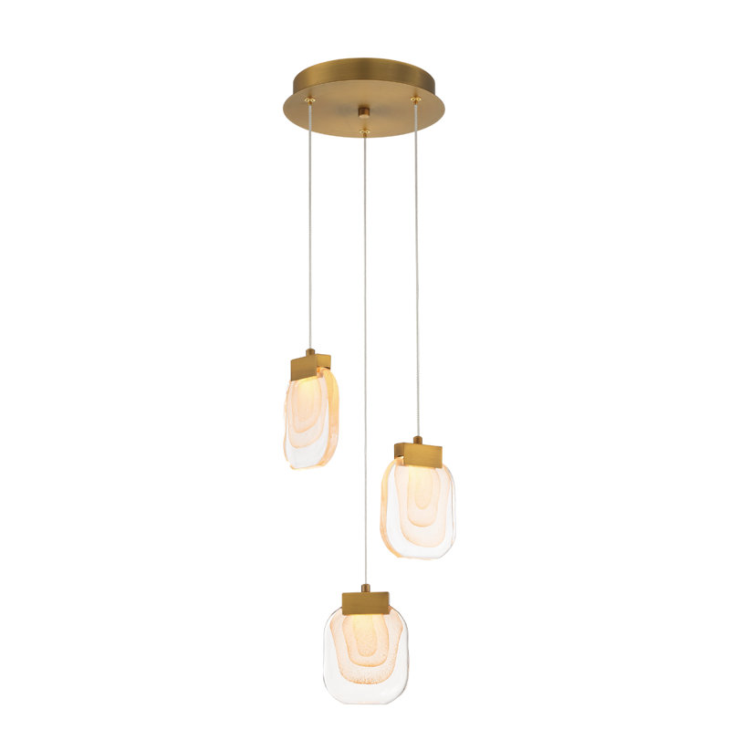 Paget 3 - Light Gold LED Pendant