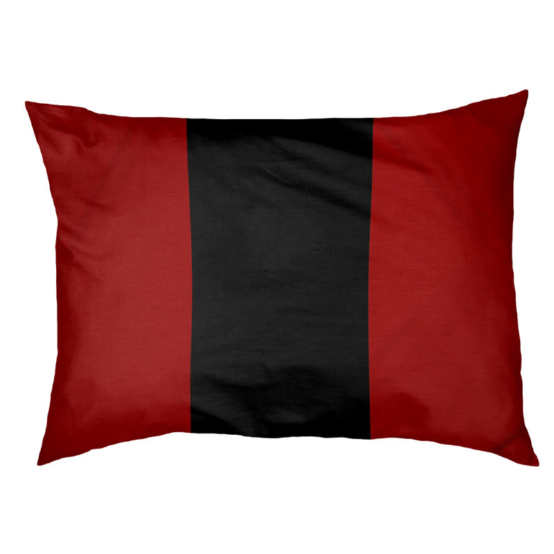 Coussin de lit pour chien Cincinnati, Moyen (H 6,5 po x l 40 po x P 30 po), Rouge / Noir