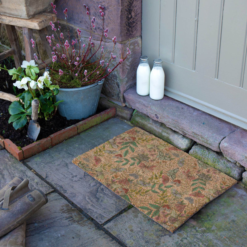 Honaye Non-Slip Floral Outdoor Doormat