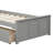 Twin Size Bed Frames With Two Drawers,twin Size Storage Bed Frame With Drawer Underneath,wood Twin Platform Bed Frame With Headboard With Slat Support,no Box Spring Need,gray