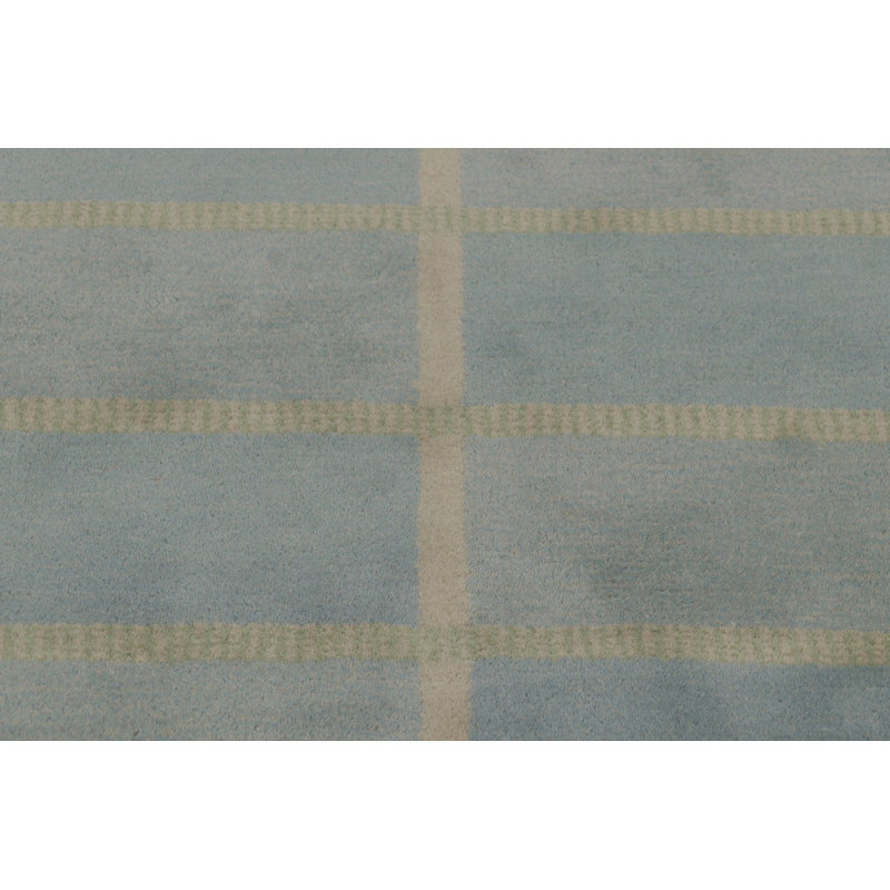 Art Deco Hand Knotted Wool Area Rug, Rectangle 8' x 10'