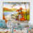 Toile naturelle avec cadre flottant