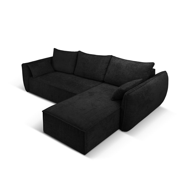 Blessington 4 Seater Sofa Bed, Right Hand Facing, Black