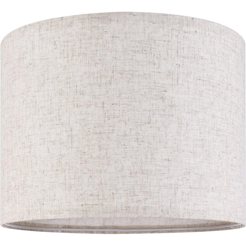 Beige Linen Drum Lamp Shade Set of 2