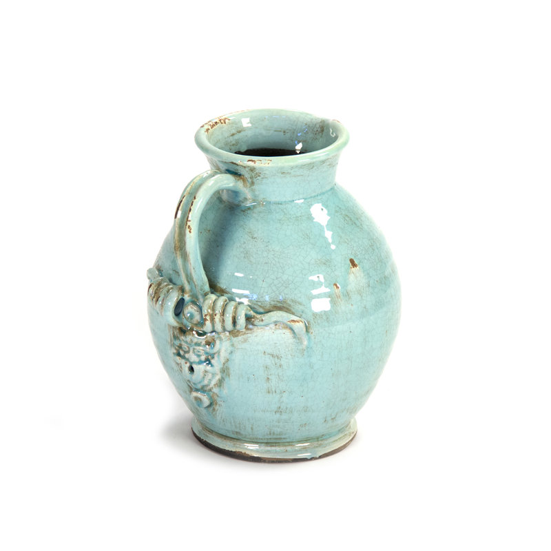 Ceramic Beverage Dispenser, Blue