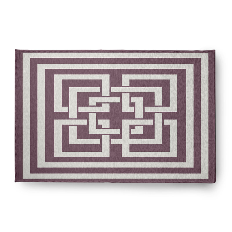 Tapis intérieur / extérieur mauve Colan, Rectangle 4 pi x 6 pi