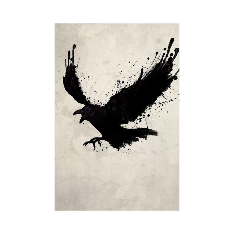 Raven by Nicklas Gustafsson - Wrapped Canvas Painting, 101.6 cm H x 66.04 cm W x 1.91 cm D