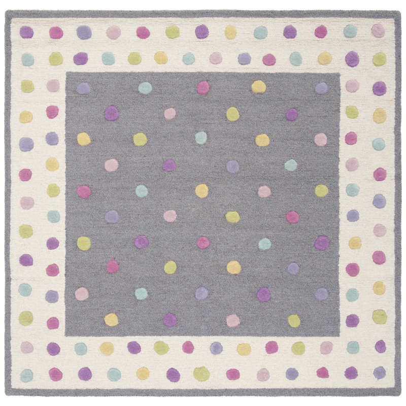 Tapis indien en laine touffeté à la main Gosselin, Carré 5 pi