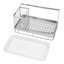 Sink sponge drainer basket 304 stainless steel kitchen dishcloth and dish soap storage rack, silver
