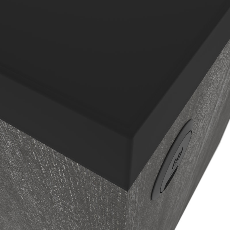 Ocke Executive Desk, Black/Bark Gray