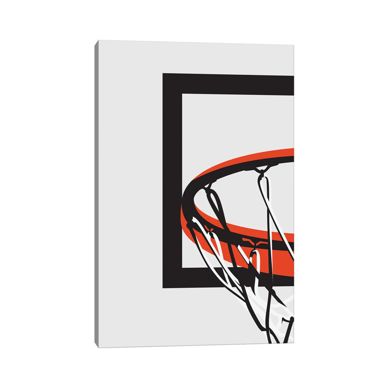 Basketball Hoop by Avesix - Wrapped Canvas Painting, 45.72cm H x 30.48cm W x 1.91cm D