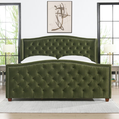 Coleman Upholstered Wingback Bed