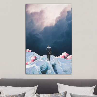 The Path To Solitude Is Full Of Winter Roses by Frank Moth - Wrapped Canvas Print