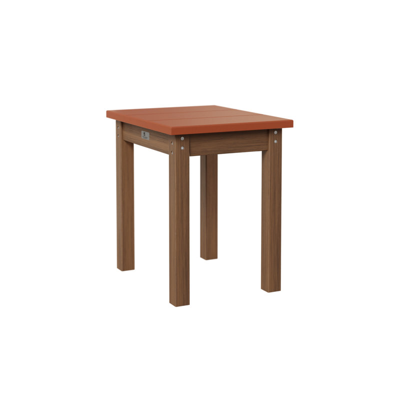Berlin Gardens Economy End Table, Antique Mahogany, Mango Orange
