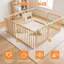 Parc pour bébé et tout-petit, centre d'activités pour bébé en bois réglable et pliable-128922538
