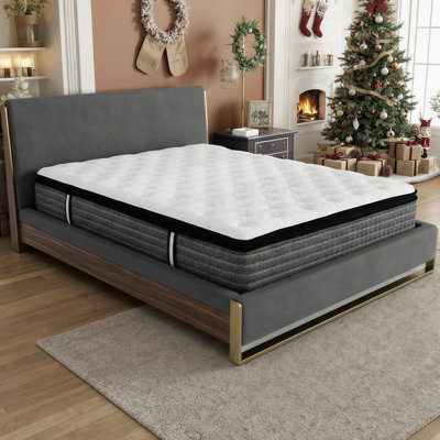 Plush 12/14/16 inch Cooling Hybrid Mattress - Gel Memory Foam & Pocket Coil Technology for Pressure Relief & Motion Isolation - Full/Queen/King/Cal King Size