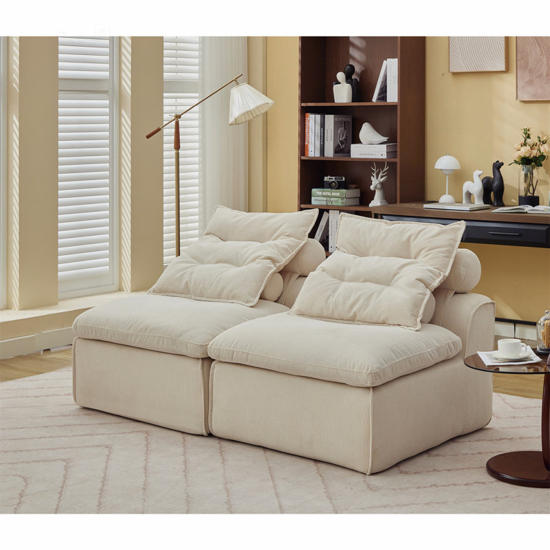 Versatile Modular Sofa with DIY Options and Comfort Features for Any Living Space, Beige