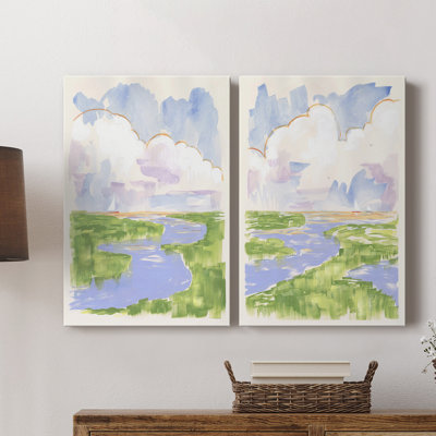 Low Country River Vista I-Premium Gallery Wrapped Canvas -Ready to Hang